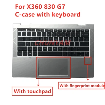 Чехол-клавиатура US для ноутбука HP X360 830 G7 Notebook C-чехол с клавиатурой с сенсорной панелью и модулем отпечатков пальцев