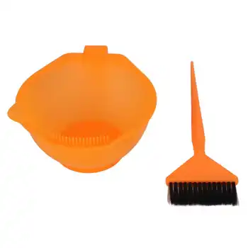 Щетка для волос Оранжевый Инструмент для окрашивания волос Профессиональная парикмахерская краска для окрашивания волос Щетка-расческа Набор чаш для салонной расчески