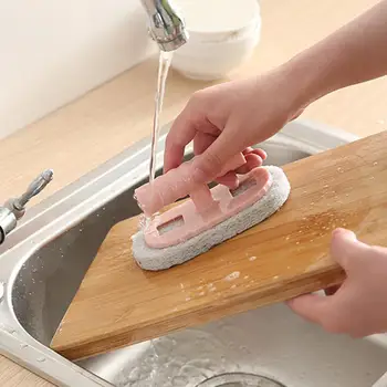 Щетка для чистки 3шт Т-образная ручка Эргономичный дизайн Удобный захват Ручная губка для мытья плитки в ванной комнате Ежедневное использование